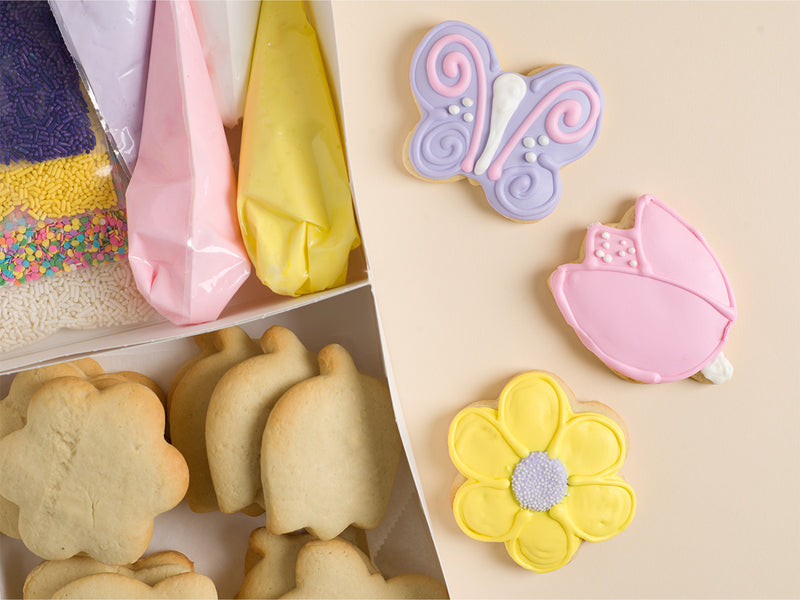 Flower Power Deluxe Cookies To Decorate Kit